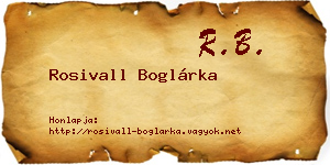 Rosivall Boglárka névjegykártya