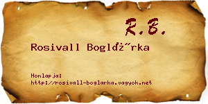 Rosivall Boglárka névjegykártya