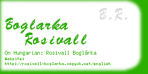 boglarka rosivall business card